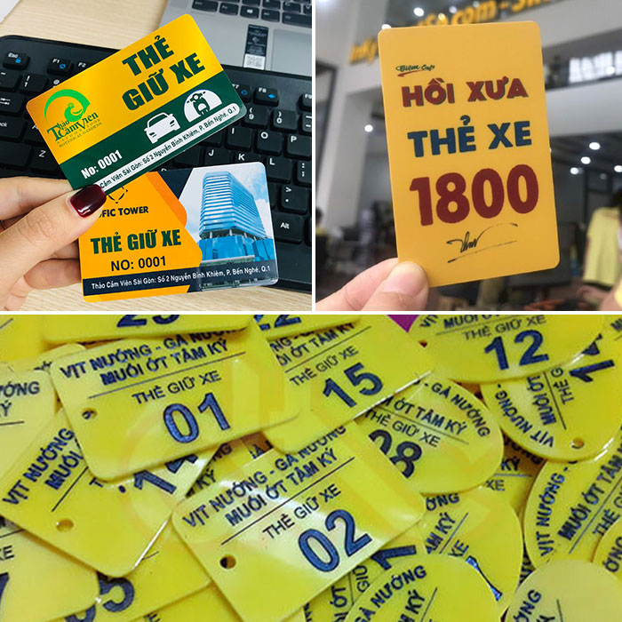 in thẻ giữ xe, giữ đồ