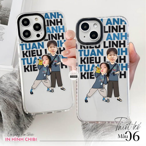 Ốp lưng cặp đôi chibi in tên 02 | Tất cả dòng điện thoại - Image 2