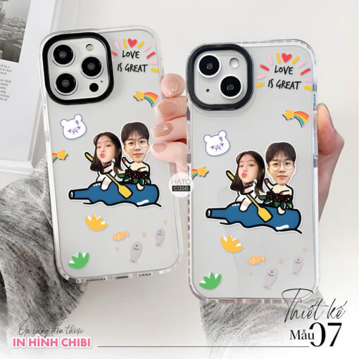 Ốp lưng cặp đôi chibi sticker | Tất cả dòng điện thoại - Image 8