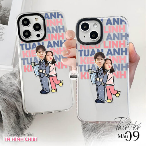 Ốp lưng cặp đôi chibi in tên 02 | Tất cả dòng điện thoại - Image 4
