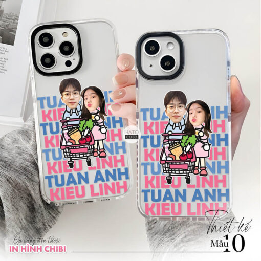 Ốp lưng cặp đôi chibi in tên 02 | Tất cả dòng điện thoại - Image 5