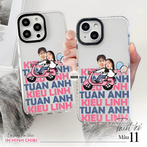 Ốp lưng cặp đôi chibi in tên | Tất cả dòng điện thoại - Image 12