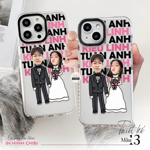 Ốp lưng cặp đôi chibi in tên | Tất cả dòng điện thoại - Image 14