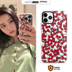 Ốp lưng Jisoo Black Pink trong suốt in hình mèo dễ thương