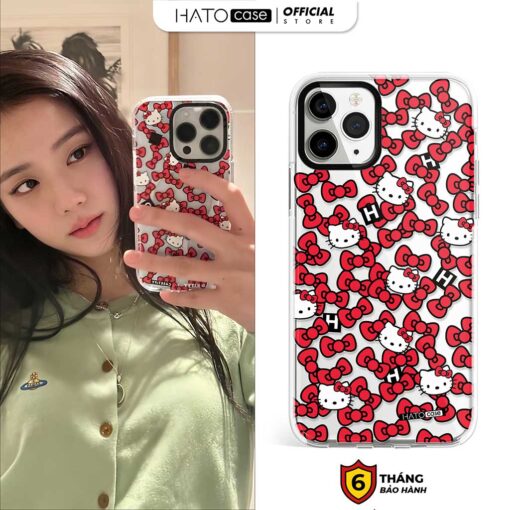 Ốp lưng Jisoo Black Pink trong suốt in hình mèo dễ thương